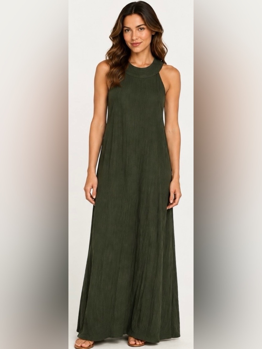 1.State Green Maxi Dress